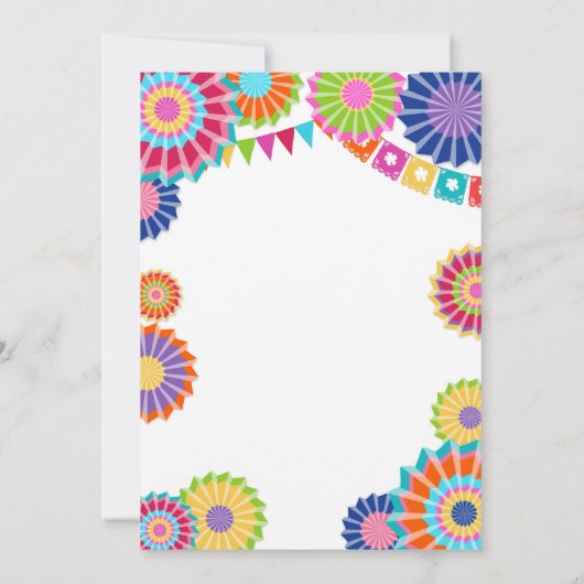 フェスタの婚約パーティの招待状のメキシコ人のサボテン 招待状 (裏面)