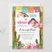 フェスタの性は招待状SeñorかSeñoritaを明らかにします 招待状 (正面)