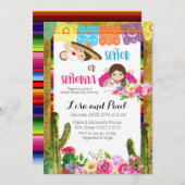 フェスタの性は招待状SeñorかSeñoritaを明らかにします 招待状 (正面/裏面)