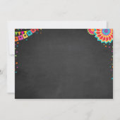 フェスタの招待のメキシコ誕生日のサボテンは 招待状 (裏面)