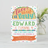 フェスタの招待状のタコスの一続きパーティー 招待状 (スタンド正面)