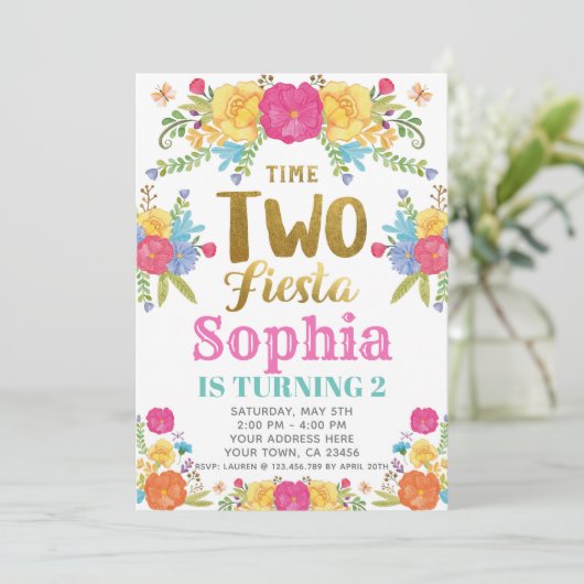 フェスタの第2誕生日の招待状 招待状 (スタンド正面)