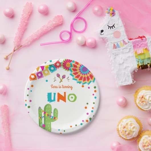 フェスタの紙皿のサボテンのメキシコSucculent Uno ペーパープレート (パーティー)