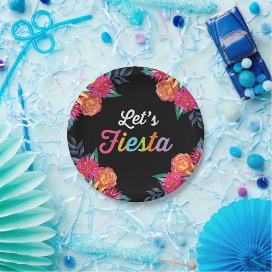 フェスタの紙皿は。 メキシコ花の紙 ペーパープレート (パーティー)