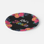 フェスタの紙皿は。 メキシコ花の紙 ペーパープレート (アングル)