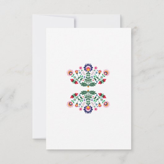 フェスタの結婚式のサンキューカードの赤いメキシコ人メキシコ サンキューカード (裏面)