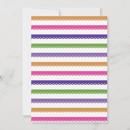 フェスタの誕生会の花のメキシコの招待状 招待状 (裏面)