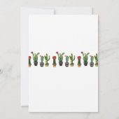 フェスタの誕生日のサボテンのサボテンのメキシコの招待状 招待状 (裏面)