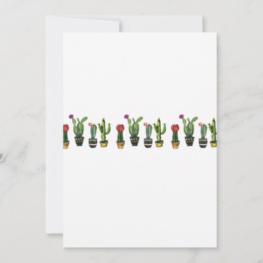 フェスタの誕生日のサボテンのサボテンのメキシコの招待状 招待状 (裏面)