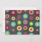 フェスタの誕生日の写真のメキシコピンクファンの赤い青 招待状 (裏面)