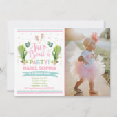 フェスタの誕生日の招待状のタコスの一続きパーティー 招待状 (正面)