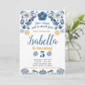 フェスタの誕生日の招待状、花のパーティーの招待 招待状 (スタンド正面)