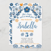 フェスタの誕生日の招待状、花のパーティーの招待 招待状 (正面/裏面)