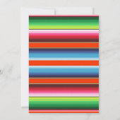 フェスタの誕生日の招待状- Sarapeのボーダー 招待状 (裏面)