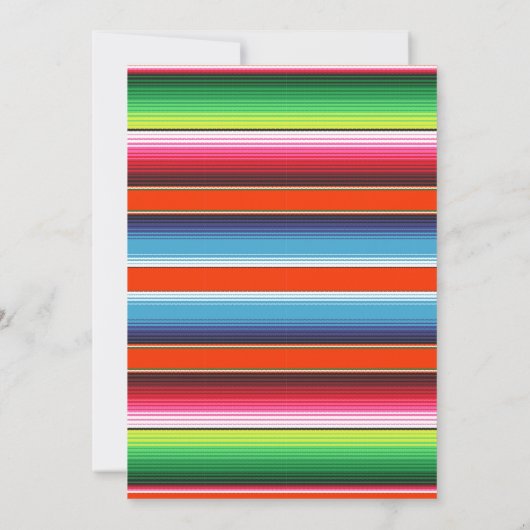 フェスタの誕生日の招待状- Sarapeのボーダー 招待状 (裏面)