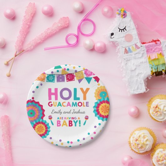 フェスタの誕生日の紙皿の神聖なグアカモーレのパーティー ペーパープレート (パーティー)