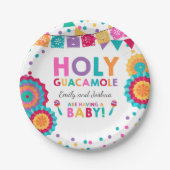 フェスタの誕生日の紙皿の神聖なグアカモーレのパーティー ペーパープレート (正面)