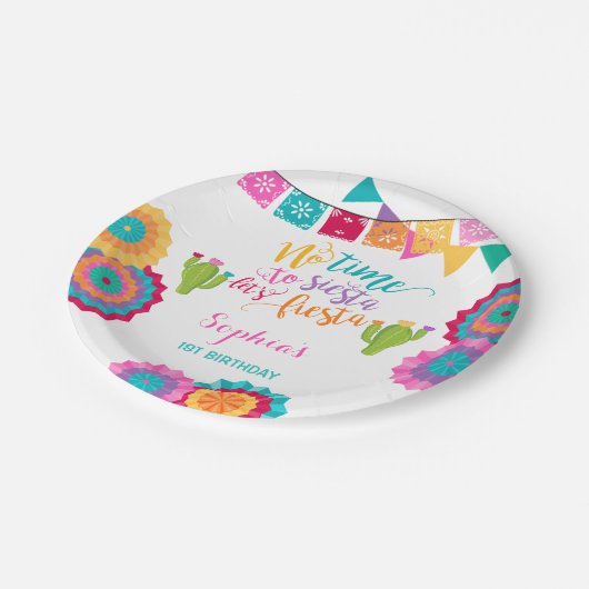 フェスタの誕生日の紙皿昼寝への時間無し ペーパープレート (アングル)