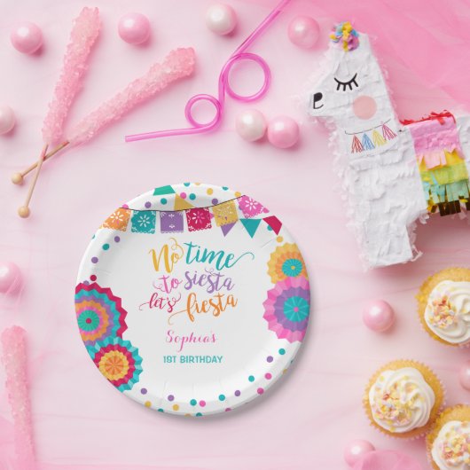 フェスタの誕生日の紙皿昼寝への時間無し ペーパープレート (パーティー)