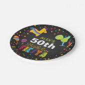 フェスタの誕生日の紙皿-名前か年をカスタマイズ ペーパープレート (アングル)