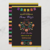 フェスタの誕生日の花のメキシコの第30招待状 招待状 (正面/裏面)