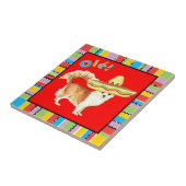 フェスタの長いコートのチワワ タイル (側面)