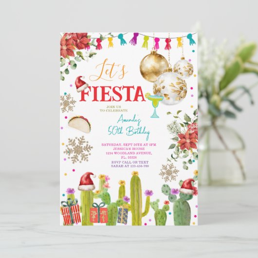 フェスタクリスマスメキシコ50th誕生日パーティー 招待状 (スタンド正面)