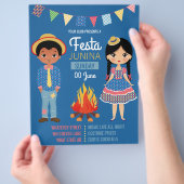 フェスタジュニナ企業の/クラブパーティの招待状 チラシ (手)