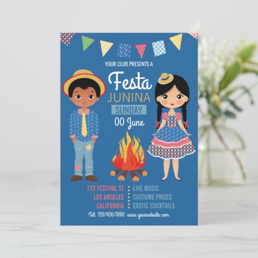 フェスタジュニナ企業の/クラブパーティーフォト招待状 招待状 (スタンド正面)