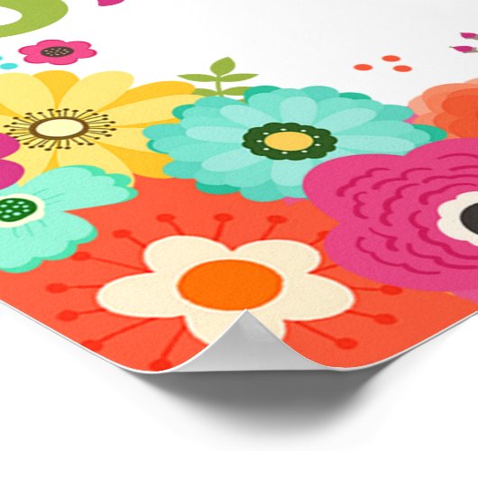 フェスタテーマウェルカムポスター – ベビーシャワー ポスター (角)