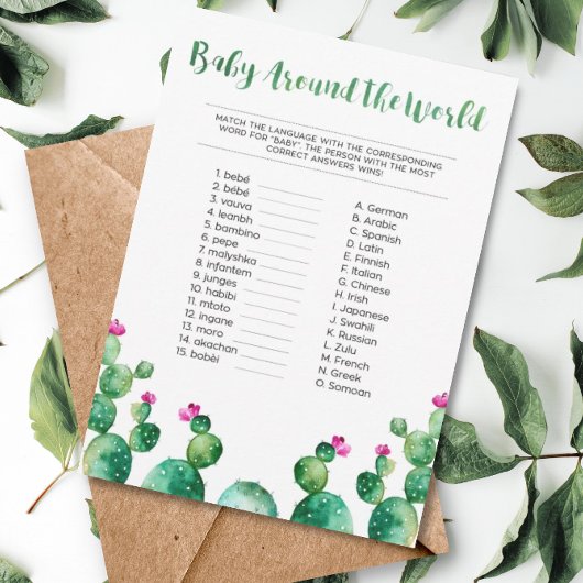 フェスタベビーワールドシャワーゲームカード周辺 エンクロージャーカード