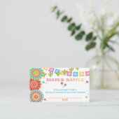 フェスタ赤ちゃんシャワーおむつラッフルカード エンクロージャーカード (スタンド正面)