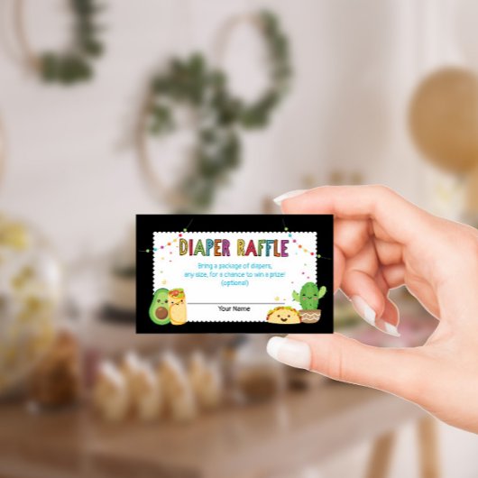 フェスタ赤ちゃんシャワーおむつラッフルカード エンクロージャーカード