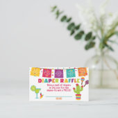 フェスタ赤ちゃんシャワーおむつラッフルカード – 白 エンクロージャーカード (スタンド正面)
