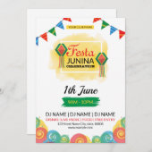 フェスタ・ジュニーナの招待状フライヤー 招待状 (正面/裏面)