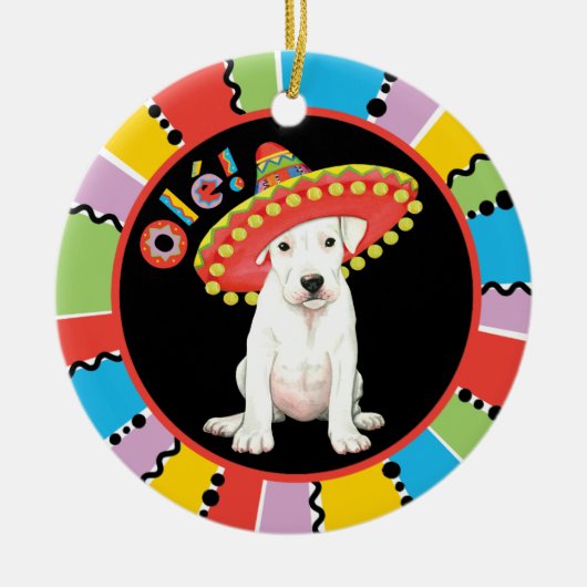 フェスタDogo Argentino セラミックオーナメント (正面)