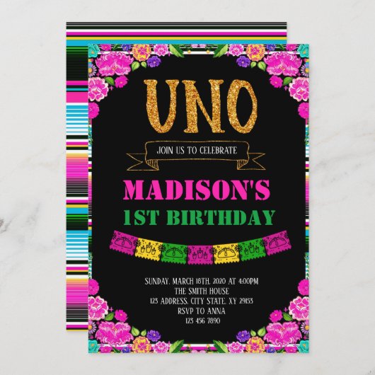 フェスタunoの招待 招待状 (正面/裏面)