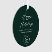 フェスティバルあいさつ文ビジネスロゴ オーナメント (正面)