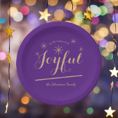 フェスティバルうれしそうな家族の名前シックスタイリッシュクリスマス ペーパープレート