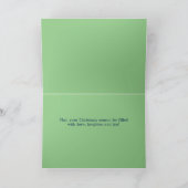 フェスティバルうれしそうな赤い感動的クリスマス カード (内部)