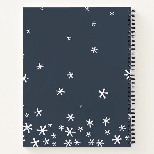 フェスティバルおもしろいかわいいパーソナライズされた雪だるまの子供たち ノートブック (裏面)