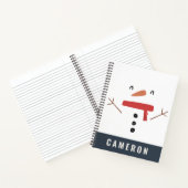 フェスティバルおもしろいかわいいパーソナライズされた雪だるまの子供たち ノートブック (内部)