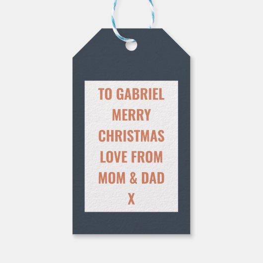 フェスティバルおもしろいかわいいペンギンパーソナライズされたチルドレン ギフトタグ (裏面)