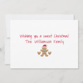 フェスティバルおもしろいかわいい家族のクリスマスフォト カード (裏面)