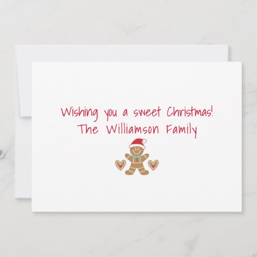 フェスティバルおもしろいかわいい家族のクリスマスフォト カード (裏面)