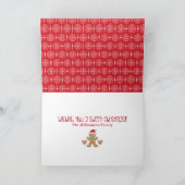 フェスティバルおもしろいかわいい家族のクリスマスフォト カード (内部)