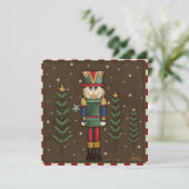 フェスティバルおもしろいくるみ割りカワイクリスマスホリデーカード シーズンカード (スタンド正面)
