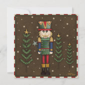 フェスティバルおもしろいくるみ割りカワイクリスマスホリデーカード シーズンカード (正面)
