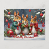 フェスティバルおもしろいと可愛いクリスマスリス ポストカード (正面)