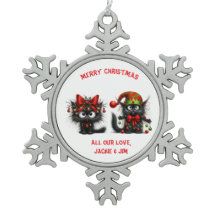 フェスティバルおもしろいの疲れ果てた黒いクリスマス猫